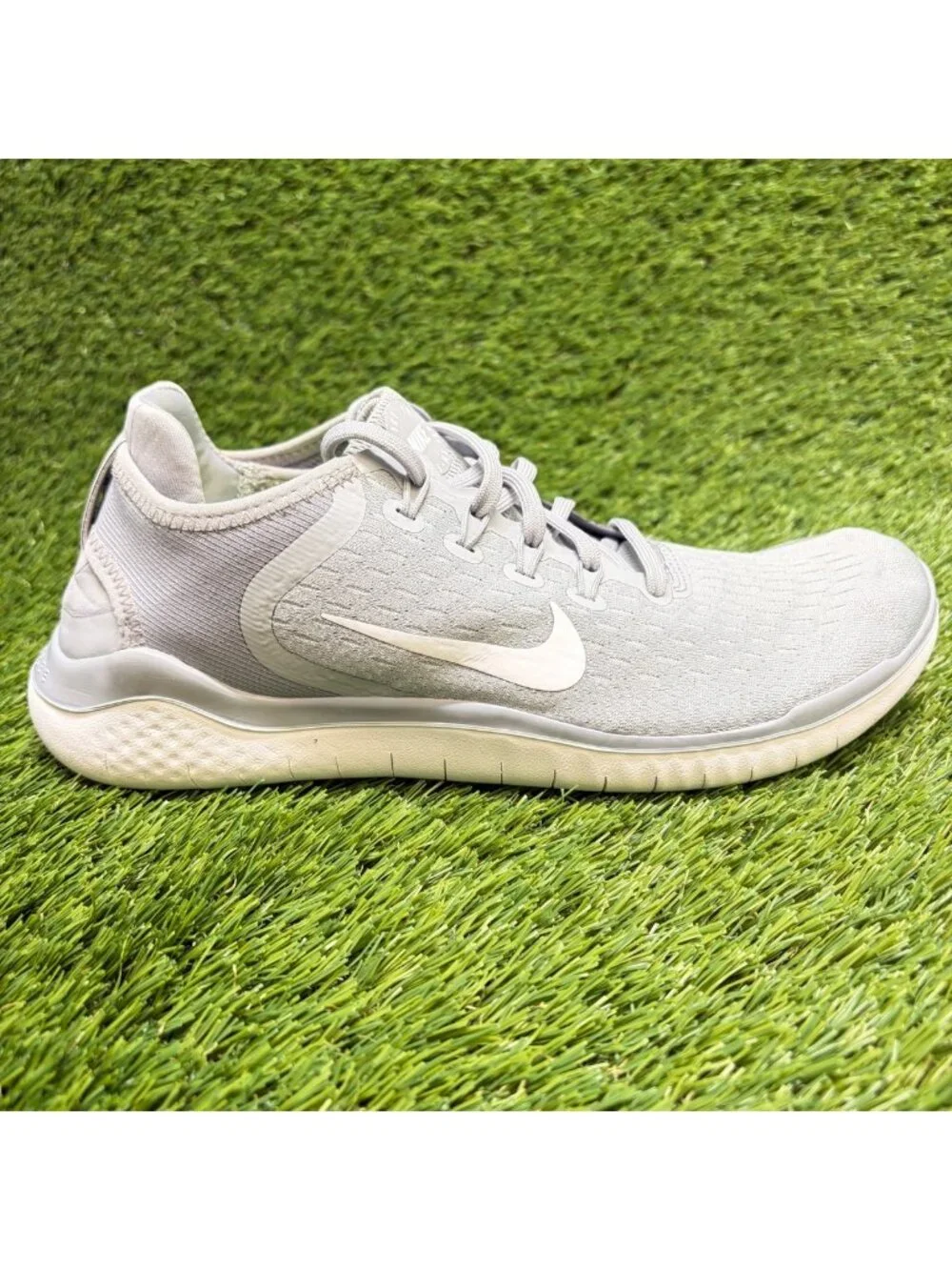 Nike Free RN 2018 Womens Size 9.5 Wolf Gray Athletic Running Shoes Sneakers